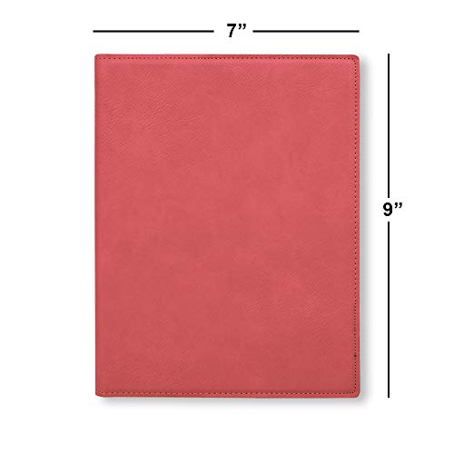 Small 7" X 9" Portfolio Notepad, Christian Cross, Personalized Engraving Included (Pink) - color: Pink, size: Small 7 X 9