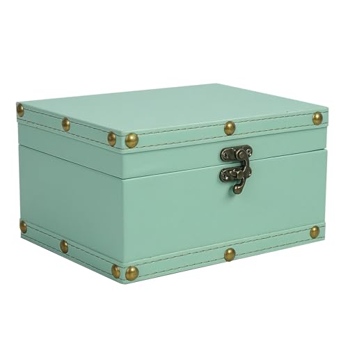 DreamsEden Small Wooden Keepsake Box, Decorative Boxes with Lids and Latch - color: Green