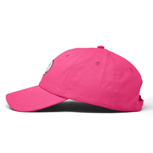 DALIX Ghost Embroidered Mens Womens Cotton Dad Hat Baseball Cap Adjustable - color: Hot Pink