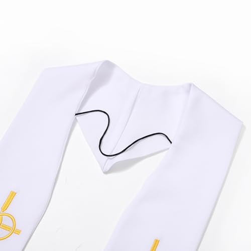 Pastor Wedding Stole with Embroidery Cross/Dove 94”/98" for Clergy