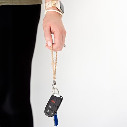 Ryan & Rose Jesus Loop - Cross Keychain Wristlet Keychain Christian Keychain - Keychain Accessories Key Chains Women