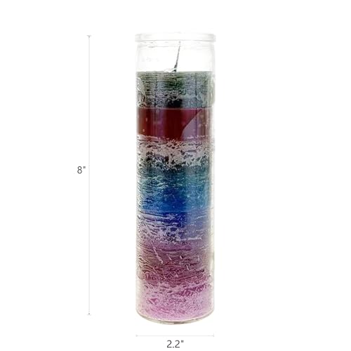 Mega Candles Unscented Devotional Vigil Prayer Wax Candle 1 Count 2" x 8" - color: Multicolor, size: 1 Piece