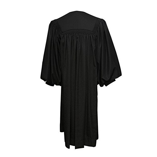 Unisex Adults Fluted Deluxe Choir Robe for Churchgoer Black Height 6'0''-6'2''