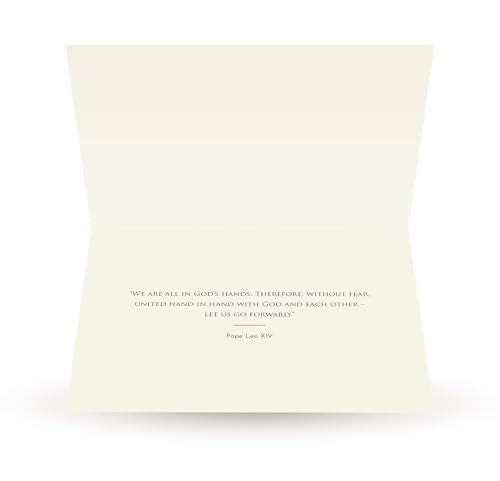 Quni Brand - Pope Leo XIV Note Cards (24 Foldover Cards and Envelopes) Christian Cards