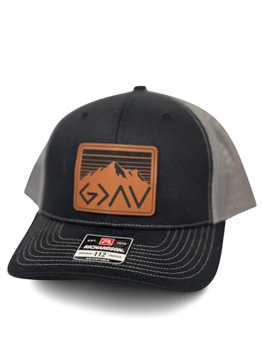 God is Greater Than The Highs and Lows Trucker Hat Women's Hat All Black Sun Hat Men Gifts for Girlfriends Cool Cap - color: Black