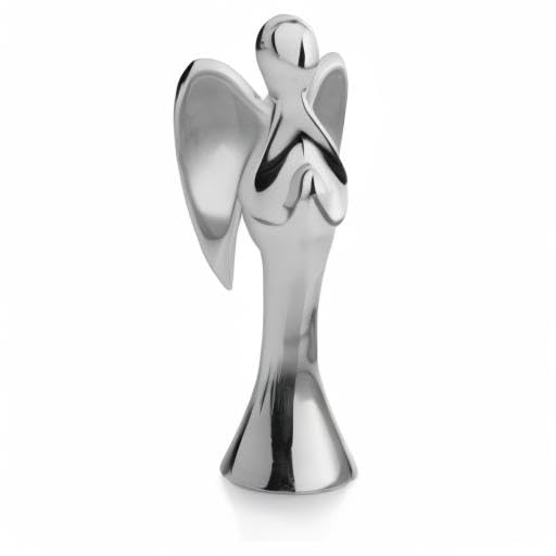 Nambe Angel Figurine | 5 Inch Miniature Nativity Holiday Figurine | Beautiful Symbol for Christmas Home Décor | Made of Metal Alloy | Designed by Alvaro Uribe - style: Angel
