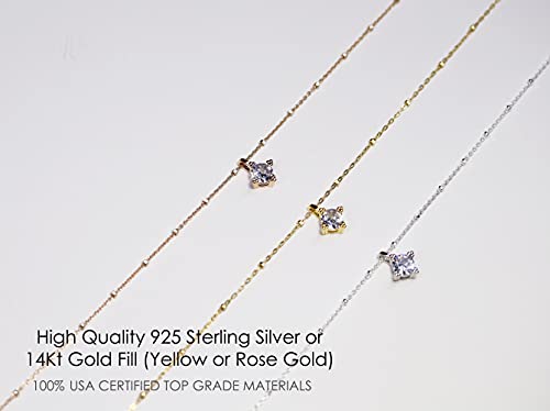 Be Wished Confirmation Gifts, Thoughtful Handmade Necklace with Meaningful Message, Ready to Give Jewelry - style: CZ Diamond Necklace