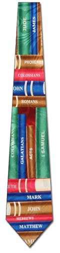Books of the Bible Ties Mens Religious Necktie Christian Tie Chuck Neckties