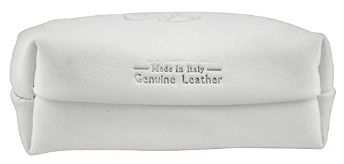 Venerare First Communion Rosary Pouch in Italian Leather (White)