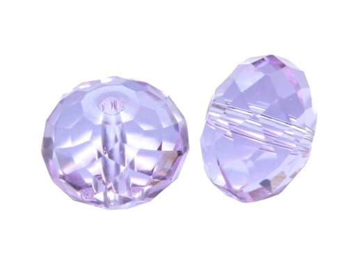 24pcs Adabele Austrian 6mm Faceted Rondelle Crystal Beads Light Violet - color: Light Violet, size: 4mm x 6mm - 24pcs