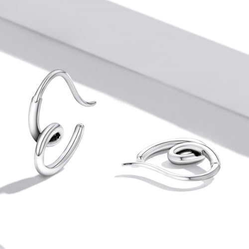 Silver Plated Hoop Earrings for Women Infinity Angel Feather Pearl Turquoise Cross Star Huggie Ear Buckles Hypoallergenic Posts Dainty Jewelry Gift - color: Silver Gold Heart