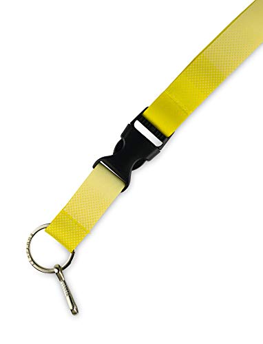 Limeloot Lanyard – Soft Neck Lanyard with Quick Release & Key Ring – ID Badge Holder & Keychain Lanyard for Men & Women - color: Yellow
