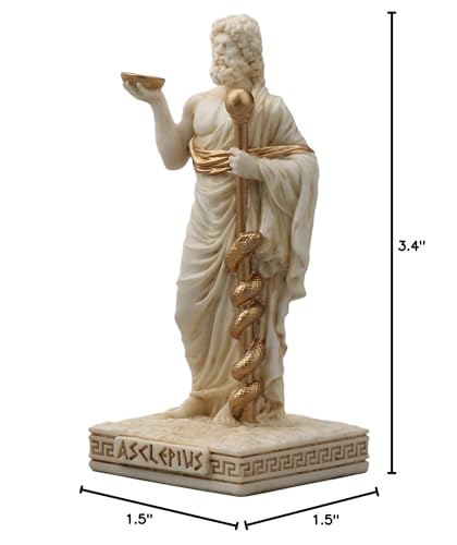 Veronese Design Asclepius Greek God of Medicine Resin Figurine - color: Multicolor, size: Asclepius