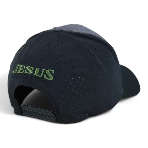 Trendy Apparel Shop Only Jesus Praying Hand Embroidered Christian Ball Cap - color: Charcoal Black 8