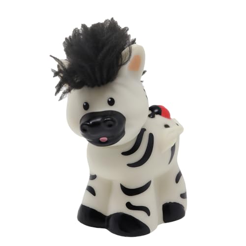 Fisher-Price Replacement Part for Collectible Little People Noah's Ark or Zoo Playset K0475 - Replacement Zebra Figure with Touch and Feel Mane - Ladybug on Back
