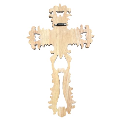 SOFE Decorative Crosses Wall Decor, 13 Inches Tall Rustic White Crucifix