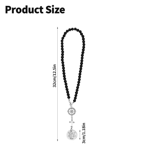 Cross Car Charm, Rear View Mirror Hanger Decor, He Will Order His Angels to Protect You Wherever You Will Go, Religious Gifts for Women, Easter Gift, Christian Gift, Decor Car Charm