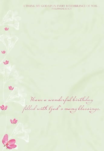 Birthday Blossoms Cards KJV, 12 Count