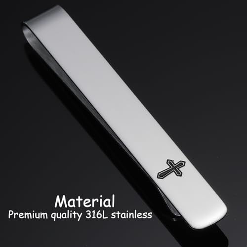 Cross Tie Pin for Men First Communion Tie Clip