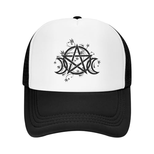 MOLAIGIN Trucker Hat, Adjustable Snapback Hat, Baseball Cap for Men Women, Breathable Mesh for Casual Wear - color: Black3