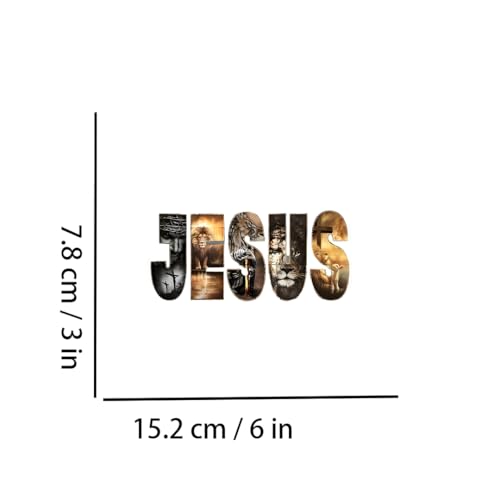 Jesus Christian Vinyl Car Sticker, 6x3 in, Waterproof Decal for Car Bumpers, Laptops, Glass and Walls, 2-Piece Set HAA88