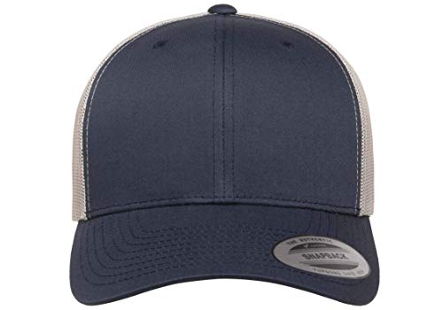 Yupoong Yp Classics Retro Trucker Cap - color: Navy/Silver, size: One Size, style: Single