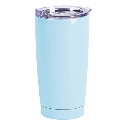 Dicksons SSTUMT-95 Sky Blue 20 Ounces Stainless Steel Travel Tumbler Mug with Lid, All I Need Jesus & Coffee - style: All I Need Jesus & Coffee