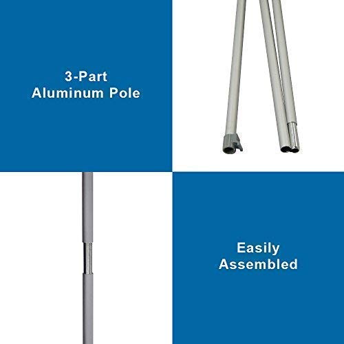 Vispronet Retractable Banner Stand – 24in x 79in Print Holder for 2ft x 6.6ft Signs, Trade Show Display with Aluminum Pole for Promotional Events, Portable Backdrop, Stand Only