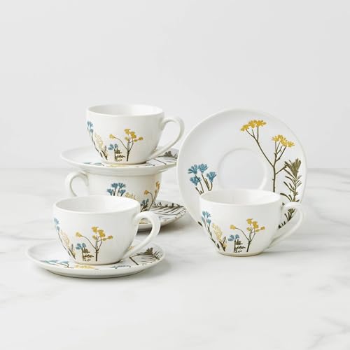 Lenox 896612 Wildflowers 8-Piece Espresso Cups & Saucers Set - style: Espresso Cup & Saucer Set
