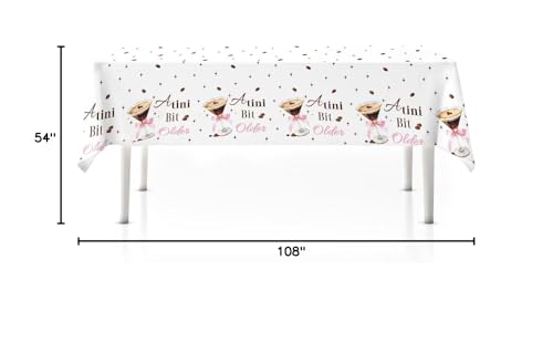3 Pcs Espresso Martini Tablecloths, Disposable A Tini Bit Older Table Cover - color: Espresso Martini