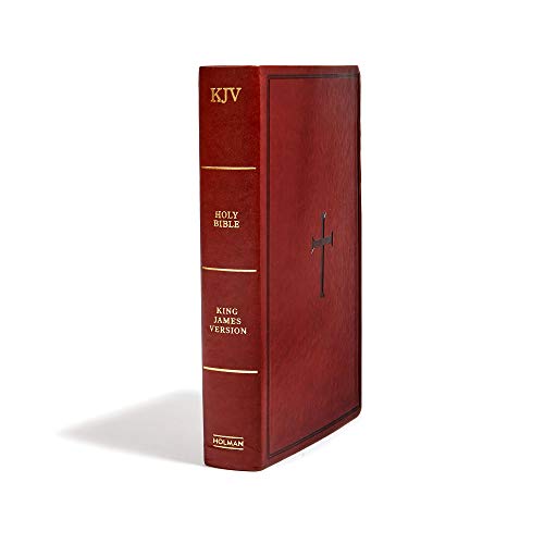 KJV Super Giant Print Reference Bible, Brown LeatherTouch, Red Letter, Pure Cambridge Text, Presentation Page, Cross-References, Full-Color Maps, Easy-to-Read Bible MCM Type
