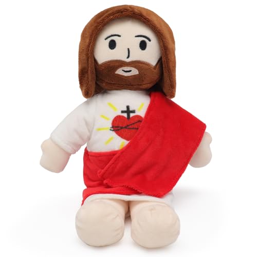 Yelakey 13" Jesus Plush Doll, Jesus Plushie Stuffed Doll Toy for Kids - color: Red