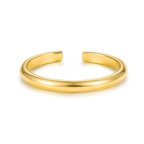 BORUO Toe Rings, 925 Sterling Silver or Waterproof Gold Plated, 2-4mm - color: Waterproof Toe Rings Stainless Steel Gold 2mm