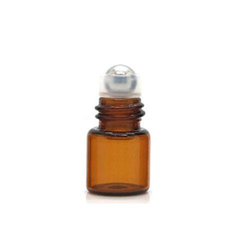 20 Pack Set 1ML Mini Sample Roll Glass Bottles for Essential Oils Roller Refillable Perfume Roll Bottle (1ML Multi) - color: 1ML Multi