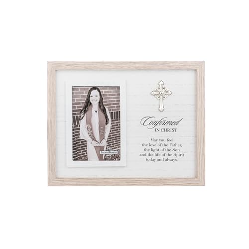 Ganz ER72097 Confirmed In Christ Love Father Son Holy Spirit Today & Always 11.5 x 9 Inch Durable MDF Wood Collectible Tabletop Picture Frame, Holds 4 x 6 inch Photo