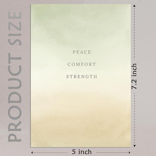 Cheerin Sympathy Card with Envelope - Bereavement Card for Loss of Loved One - Condolences Cards for Funeral or Memorial - 'Peace, Strength, Comfort' Notecard Gift for Him or Her 5x7 Inch - style: Peace & Comfort