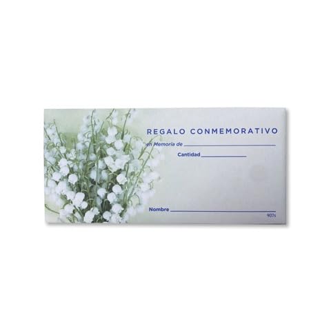 Spanish Memorial Gift Offering Envelope for Church | 3" x 6 5/16" | Regalo Conmemorativo | "In Memory Of" Lines