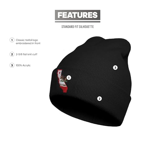 Embroidery Beanie for Men & Women, Multi-Season Stretch Skull Knit Hats, Winter Warm Beanie - color: California
