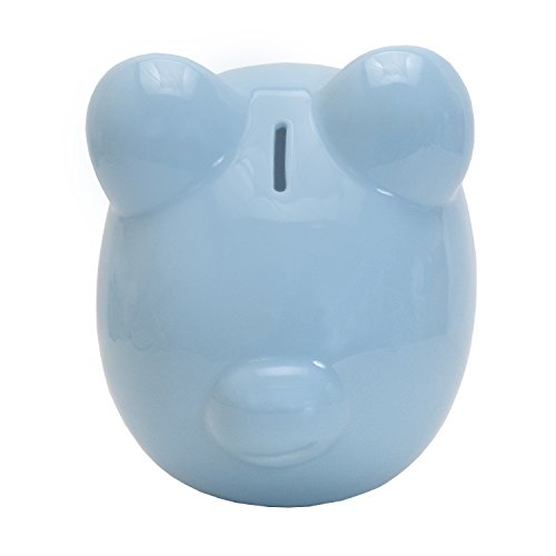 Child to Cherish Ceramic Piggy Bank, Blue - color: Light Blue