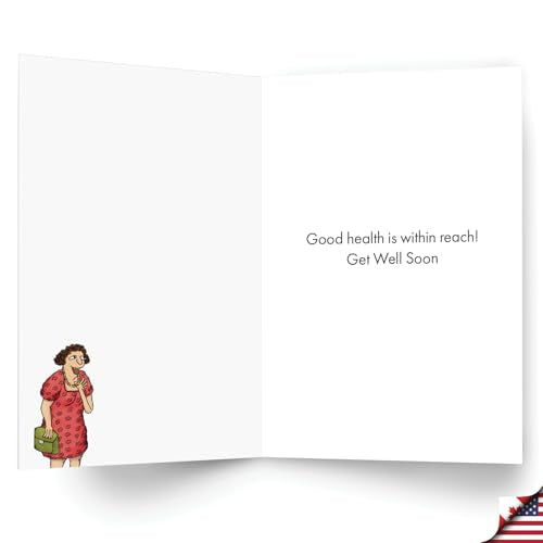 NobleWorks 1 Funny Get Well Card for Her Medicine Necklace C8710GWG - style: Medicine Necklace