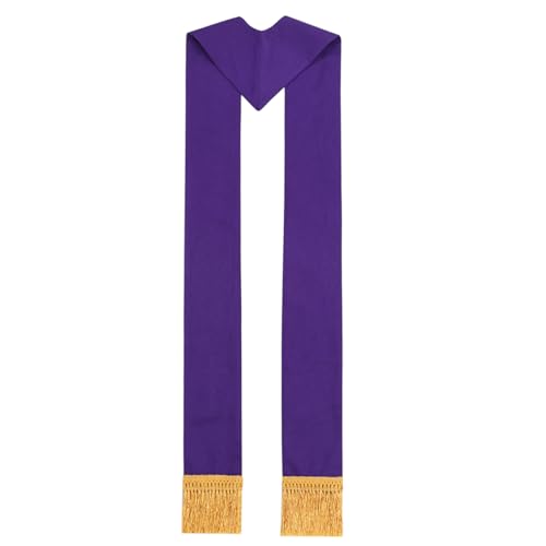 BLESSUME Church Clergy Pastor Cross Embroidered Stole - color: Purple 6