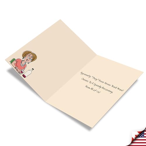 NobleWorks Jumbo Funny Group Get Well Notecard w/Envelope J9679GWG-US - style: Best Medicine