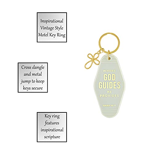 Creative Brands Faithworks - Inspirational Vintage Style Motel Key Ring, 3.5 x 2-Inch, Isaiah 58:11 - color: Isaiah 58:11, size: 3.5 x 2-Inch