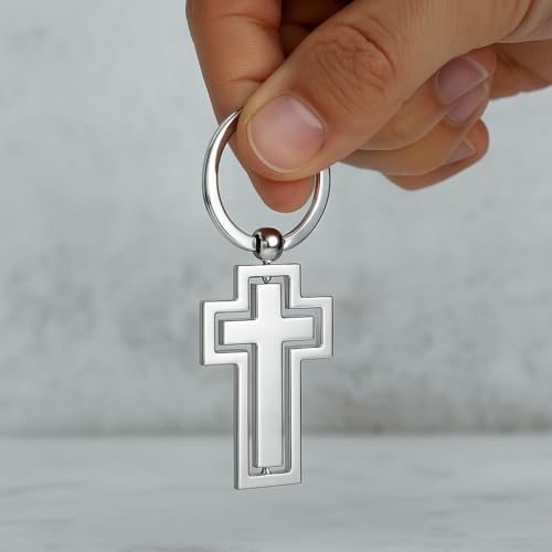 Cross Keychain – Cool Keychains Gifts for Christian, Baptism, Holidays, Keychains for Car Keys - color: Cross5