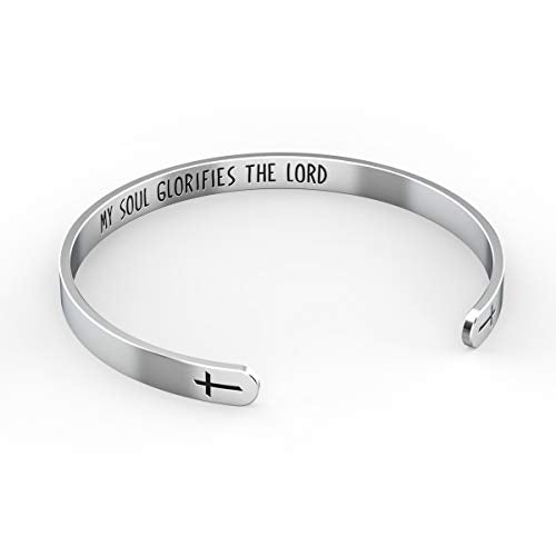 Happy Kisses Love One Another As I Have Loved You Cross Bracelet – Religious Bracelet – John 15:12 — Catholic or Christian Women & Girls - style: My Soul Glorifies