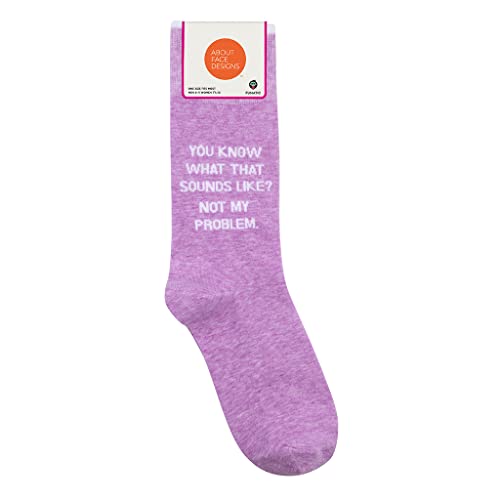 FUNATIC Socks with Funny and Profane Sayings, Sarcastic Gift for Men Women - color: Not My Problem