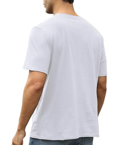 Mens Short Sleeve Cotton T-Shirts Crew Neck Jesus Cross Printed Shirts Faith Christ Shirts - color: White, size: Large