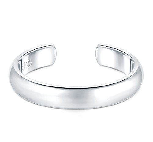 BORUO Toe Rings, 925 Sterling Silver or Waterproof Gold Plated, 2-4mm - color: 925 Sterling Silver 3mm Toe Ring