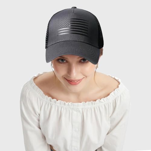 Black Baseball Cap Snapback hat for Men Flat Bill Hats for Men Fitted Hats for Men Adjustable Snap Pack Hip Hop Mens Hat - color: Grey National Flag