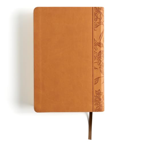 CSB Large Print Personal Size Reference Bible, Digital Study Edition, Easy-to-Read Optimal Type, Brown Floral LeatherTouch, Red Letter, Presentation Page, Cross-Reference System, Full-Color Maps
